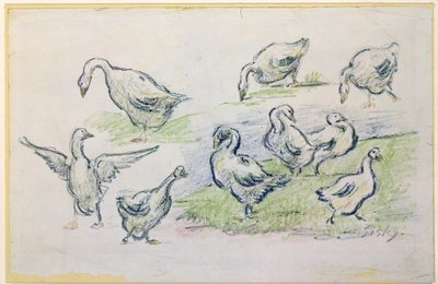アヒル（クレヨン） 作： Alfred Sisley